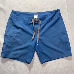 Patagonia Women's Meridian Board Shorts size 2 Blue Sun Surf Stretch Quick Dry